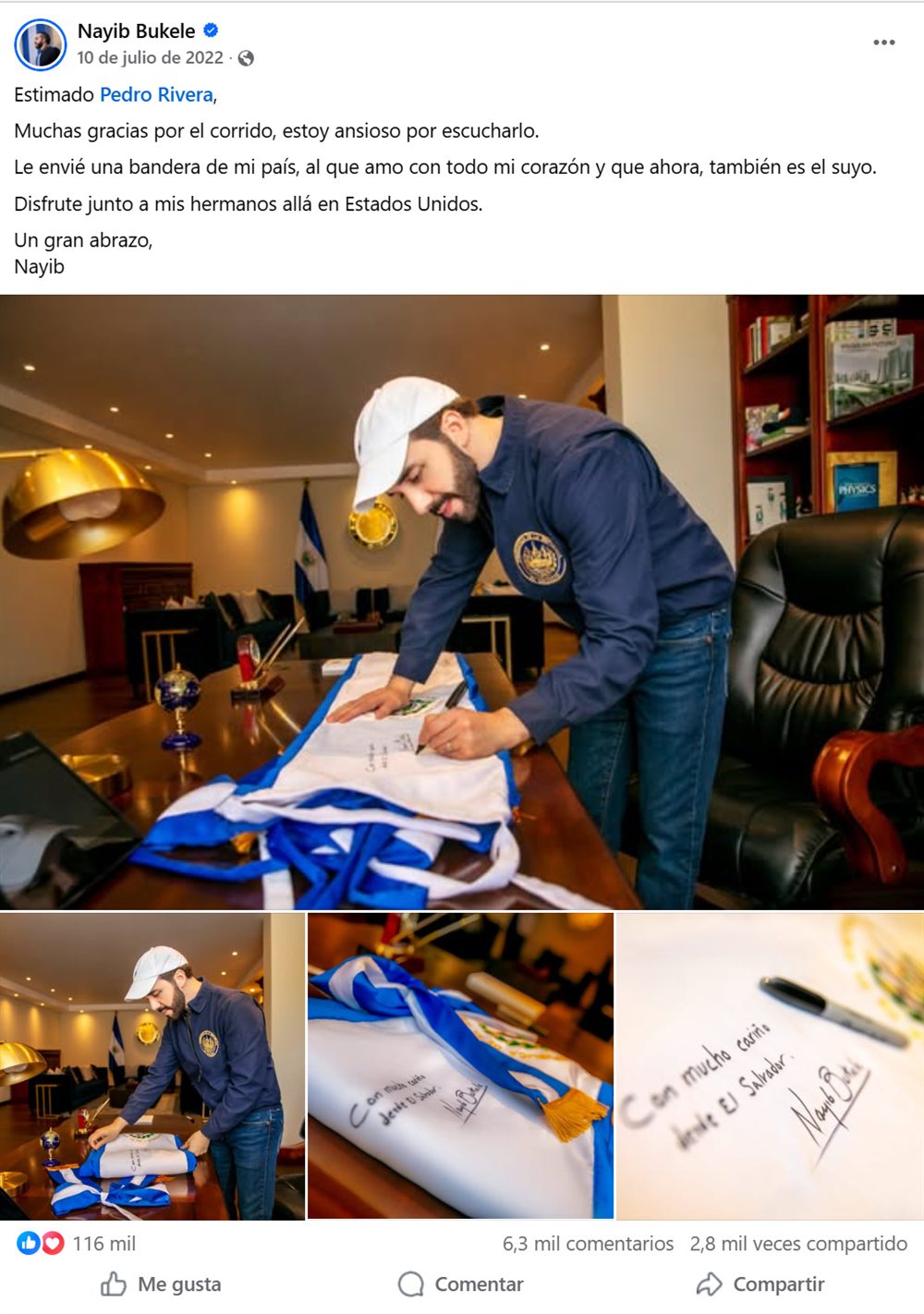 Imagen de bandera firmada